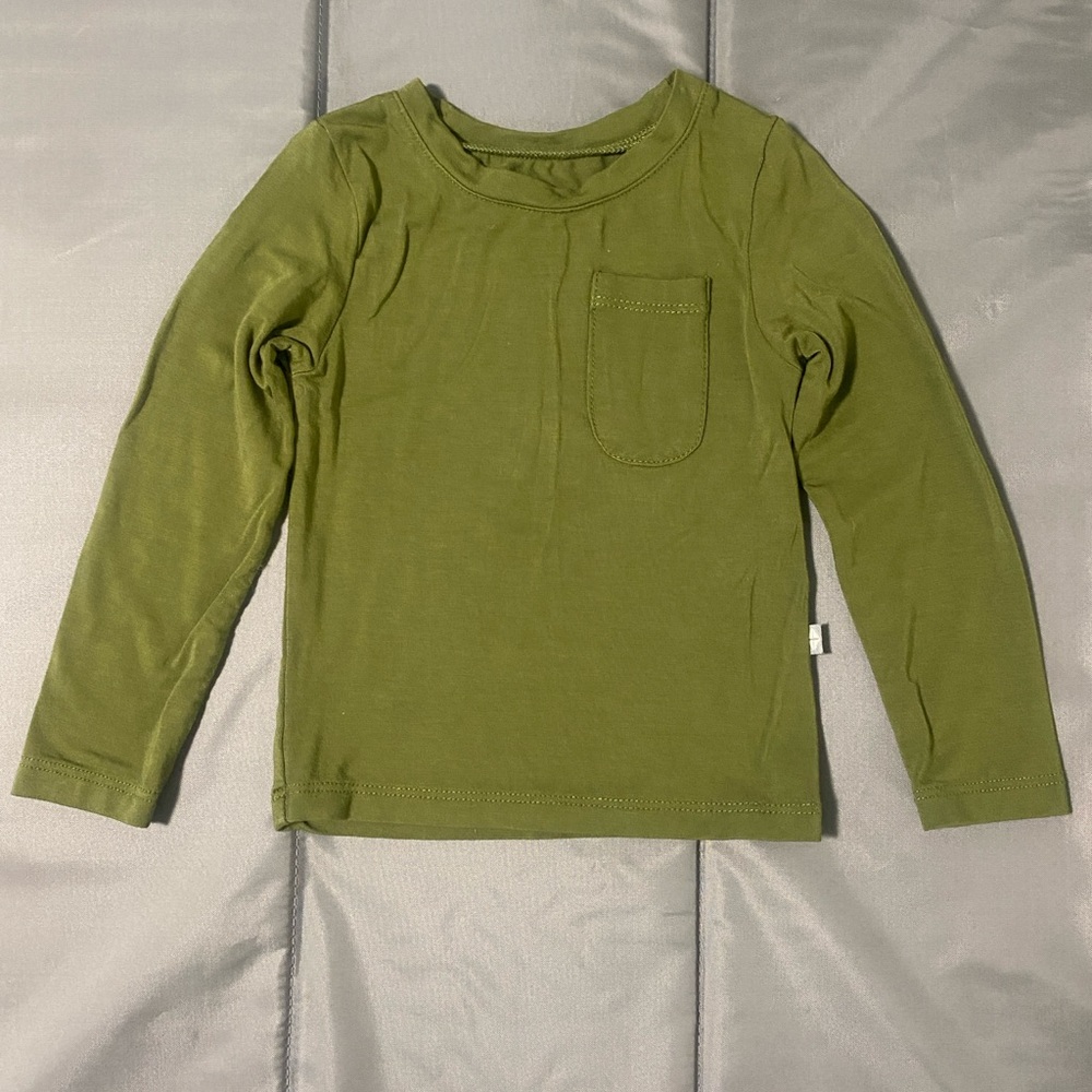 Kyte BABY Green Long Sleeve Tee Soft Casual Fabric